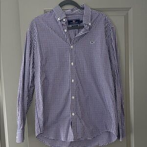 Vineyard Vines Men's Navy Checkered Shirt